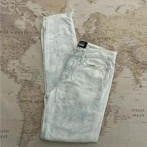 Rosie HW x Paige Madeline in Skylar wash raw hem skinny jeans Size 25 $239 - Picture 2 of 13